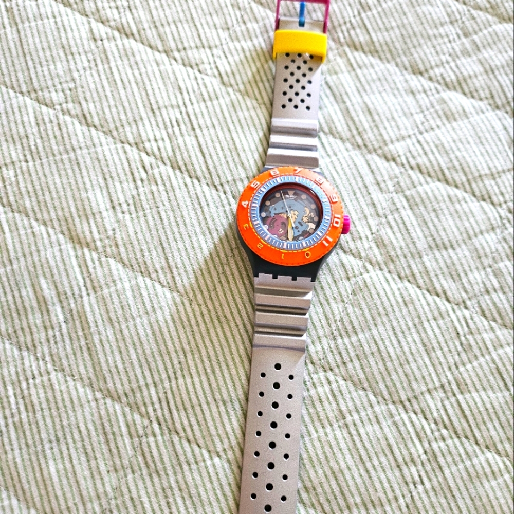 Swatch watch  see trough.